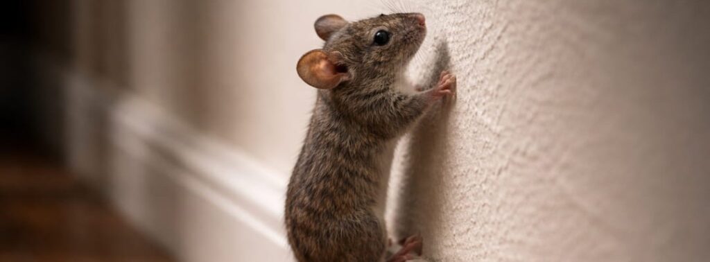 Kan een muis tegen de muur oplopen? 