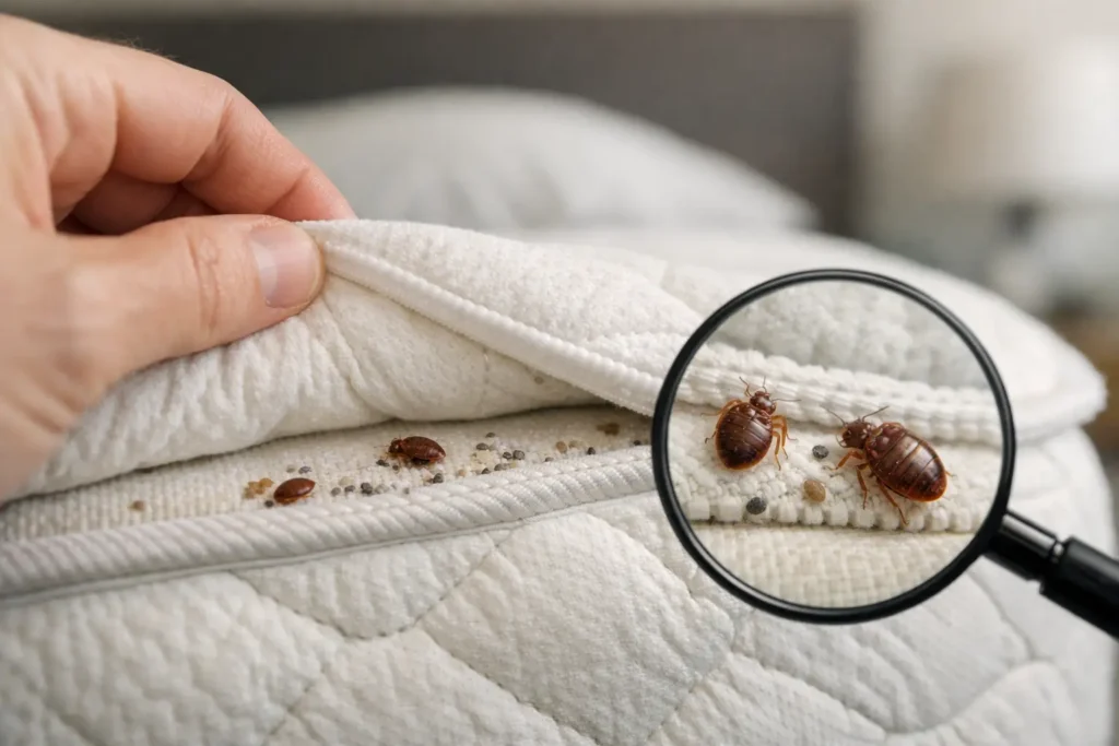 Bedwantsen herkennen op matras: zo zie je het