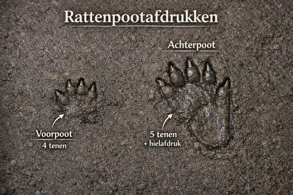 Kenmerken van een rattenpootafdruk
